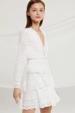 STORETS CLOTHING Romina Tiered Lace Ruffle Dress
