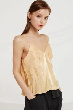STORETS Kensley Crinkle Satin Cami Top