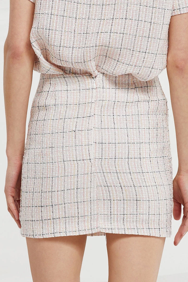 STORETS SALE Hadassah Plaid Tweed Skirt CLOTHING