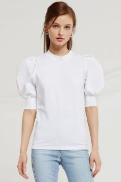 STORETS CLOTHING Holly Half Puff Sleeve Top