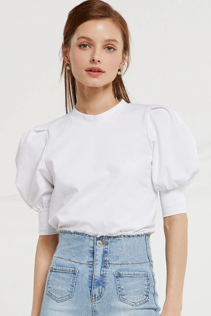 STORETS CLOTHING Holly Half Puff Sleeve Top