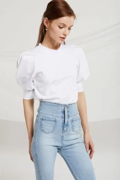 STORETS CLOTHING Holly Half Puff Sleeve Top