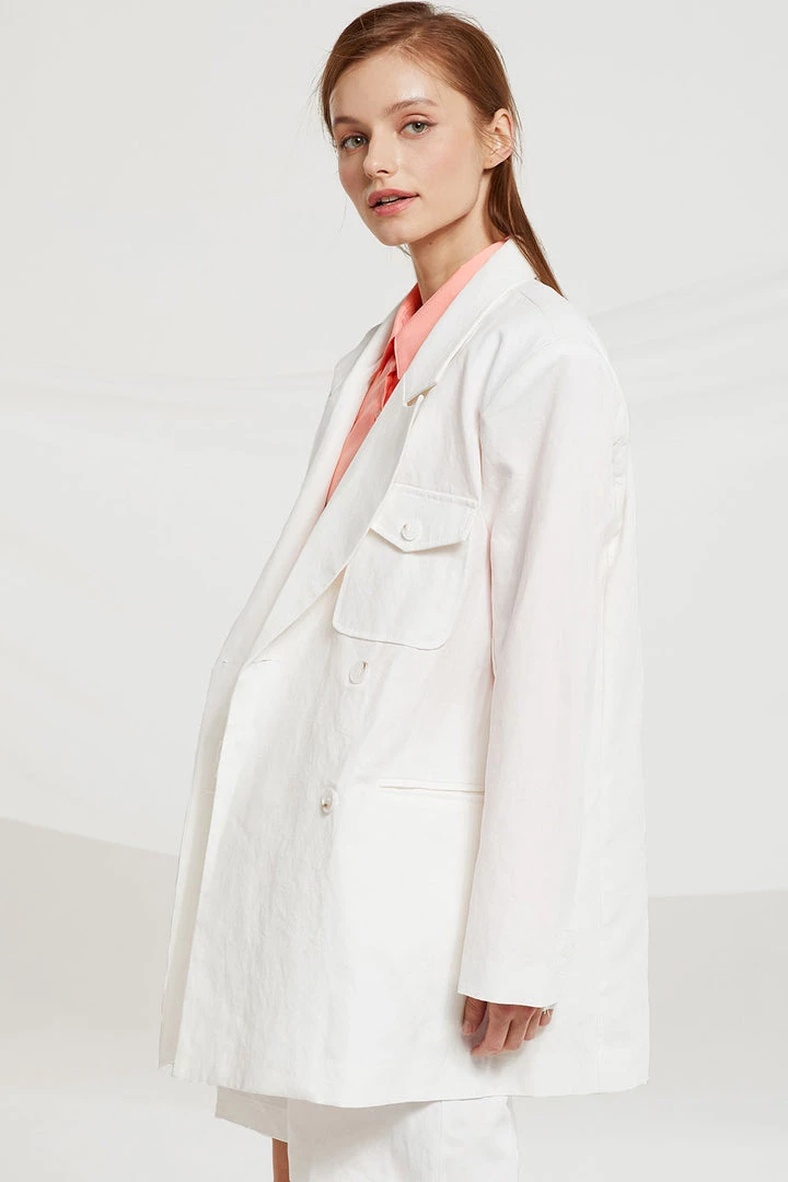 STORETS Marissa Linen Oversized Jacket CLOTHING