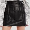 STORETS Julia Pleather Skirt And Pocket Belt Set CLOTHING