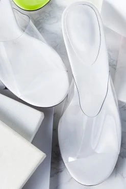 STORETS Clear Band Mule Heels