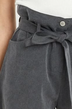 STORETS Leila Raw-Edge Belted Shorts