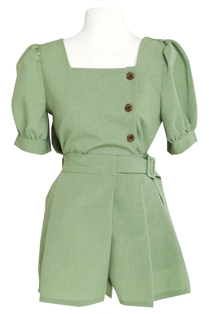 STORETS CLOTHING Emery Puff Sleeve Blouse And Shorts Set