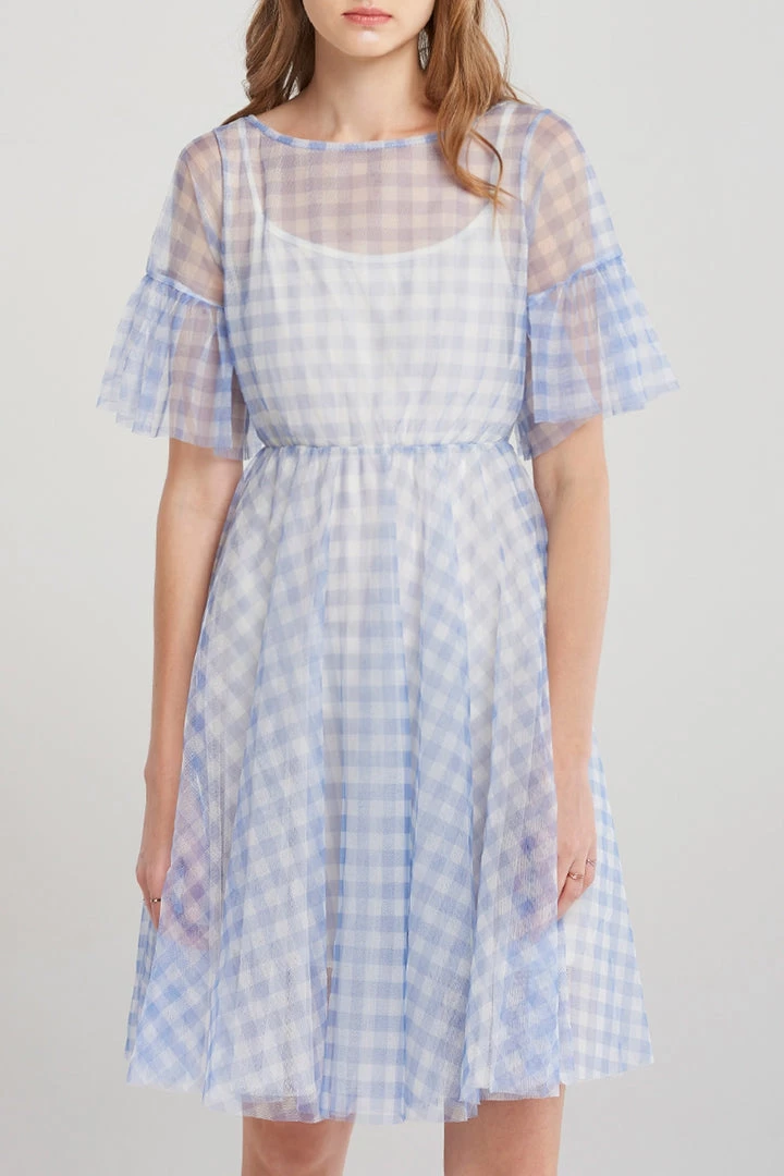 STORETS SALE CLOTHING Kelly Gingham Chiffon Dress