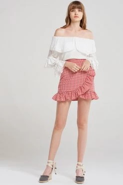 STORETS SALE Snow Tiered Frill Blouse