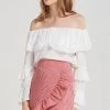 STORETS SALE Snow Tiered Frill Blouse
