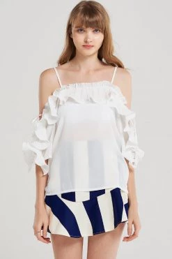 STORETS SALE CLOTHING Rose Wavy Frill Blouse