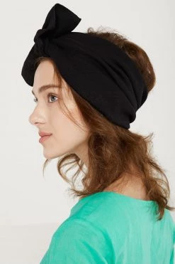 STORETS Ribbed Knot-Bow Headwrap