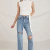 STORETS Marilyn Ripped Bootcut Jeans CLOTHING