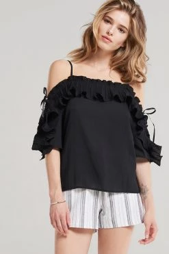 STORETS SALE CLOTHING Rose Wavy Frill Blouse
