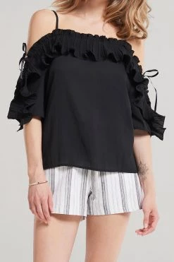 STORETS SALE CLOTHING Rose Wavy Frill Blouse