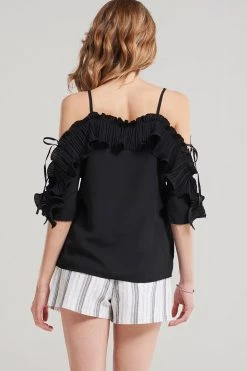 STORETS SALE CLOTHING Rose Wavy Frill Blouse