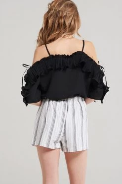 STORETS SALE CLOTHING Rose Wavy Frill Blouse