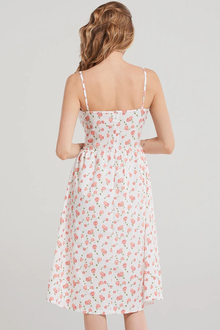 STORETS CLOTHING Cora Flower Strap Dress-Ivory