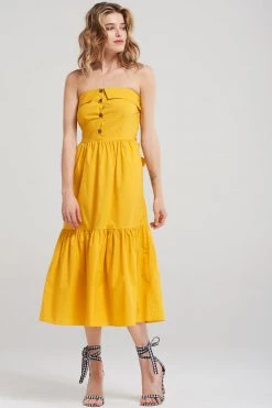 STORETS Julia Long Top Dress-Yellow