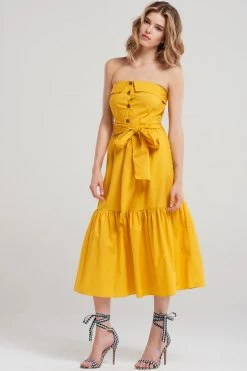 STORETS Julia Long Top Dress-Yellow
