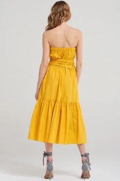 STORETS Julia Long Top Dress-Yellow