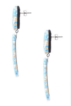 STORETS Check Two Square Earrings ACCESSORIES