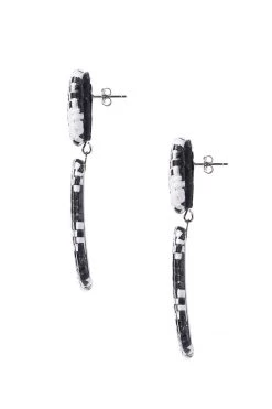 STORETS Check Two Square Earrings ACCESSORIES