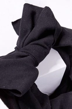 STORETS Ribbed Knot-Bow Headwrap