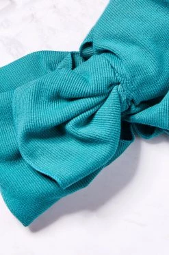 STORETS Ribbed Knot-Bow Headwrap