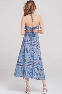 STORETS CLOTHING London Holiday Pattern Top-Skyblue