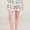 STORETS SALE Elliot Paperbag Waist Plaid Shorts CLOTHING