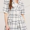 STORETS SALE CLOTHING Elliot Belted Plaid Jacket
