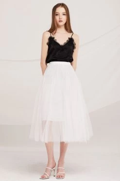 STORETS Dalary Pleated Tulle Skirt CLOTHING