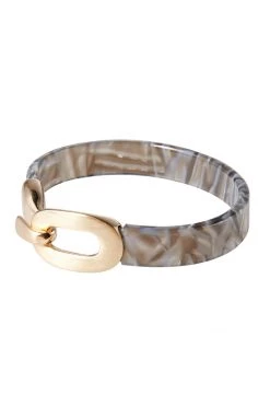 STORETS Gold Hook Bracelet-Charcoal