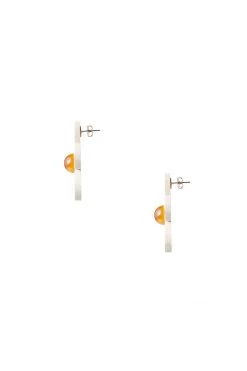 STORETS ACCESSORIES Pine Flower Earrings-Beige