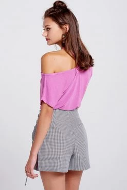 STORETS SALE CLOTHING Stacy Check Eyelet Mini Skort