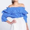 STORETS Maggie Striped Off-the-Shoulder Blouse