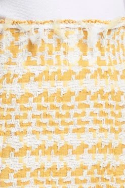 STORETS CLOTHING Kallie Yellow Tweed Skirt-Yellow
