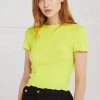 STORETS CLOTHING Daisy Lettuce-Edge Crop Top