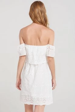 STORETS SALE Dorothy Punched Eyelet Off Dress-2 Colors CLOTHING