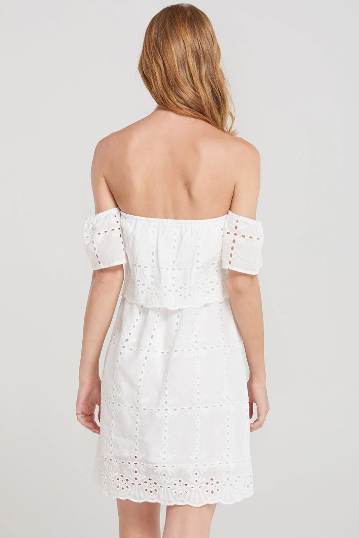 STORETS SALE Dorothy Punched Eyelet Off Dress-2 Colors CLOTHING