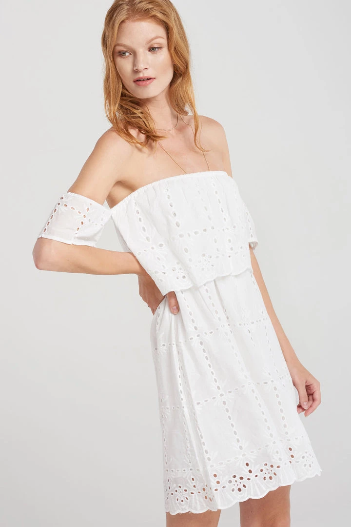 STORETS SALE Dorothy Punched Eyelet Off Dress-2 Colors CLOTHING