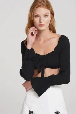 STORETS CLOTHING Annalise Long Sleeve Bra Top-2 Colors