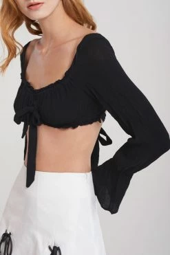 STORETS CLOTHING Annalise Long Sleeve Bra Top-2 Colors