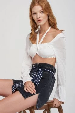 STORETS CLOTHING Annalise Long Sleeve Bra Top-2 Colors