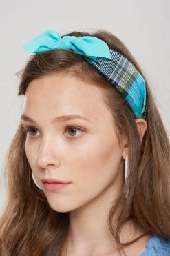 STORETS Plain Ribbon Checked Hairband