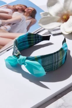 STORETS Plain Ribbon Checked Hairband