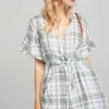 STORETS CLOTHING Sabrina Plaid Check Romper