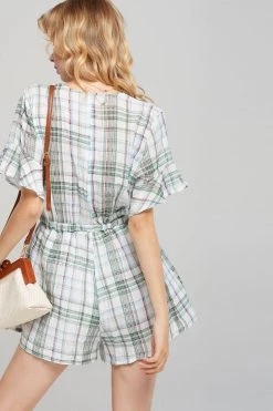 STORETS CLOTHING Sabrina Plaid Check Romper