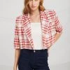 STORETS Kinsley Slash Cut Plaid Blazer